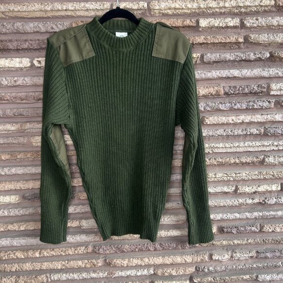 DSCP Valor Collection US Military Service Sweater Men 100% Wool Army Green Sz 42 - Picture 9 of 9